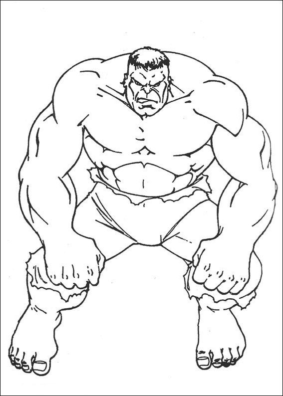 Coloriage 14 de Hulk  imprimer et colorier