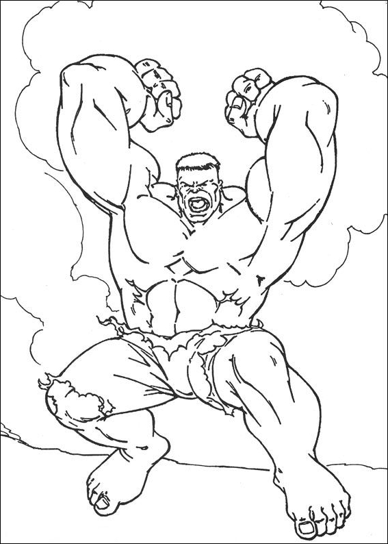 Drawing 15 from Hulk coloring page to print and coloring