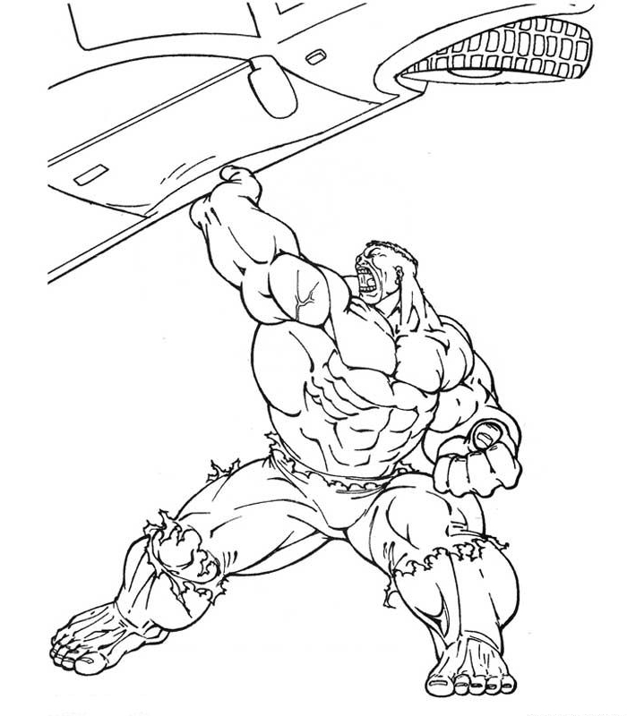 Coloriage 22 de Hulk  imprimer et colorier