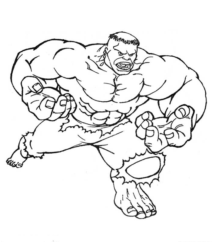 Coloriage 23 de Hulk  imprimer et colorier