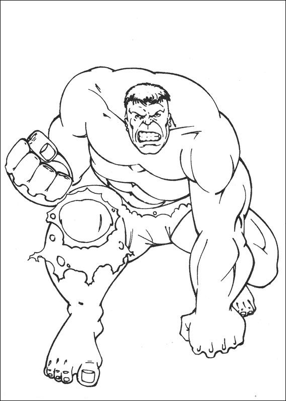 Drawing 24 from Hulk coloring page to print and coloring