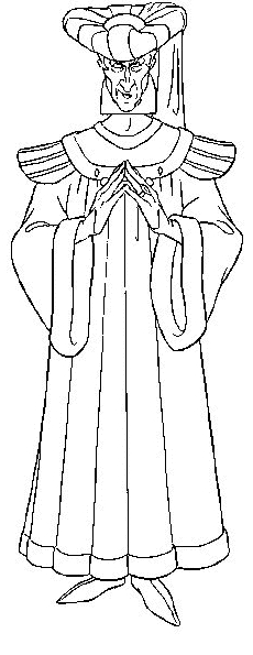 Desenho de O Corcunda de Notre Dame para imprimir e colorir