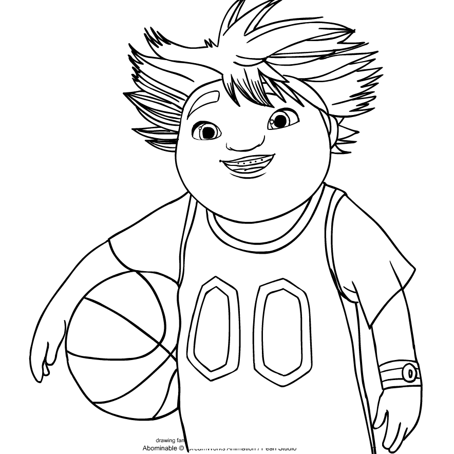 Peng from Abominable coloring page to print and coloring