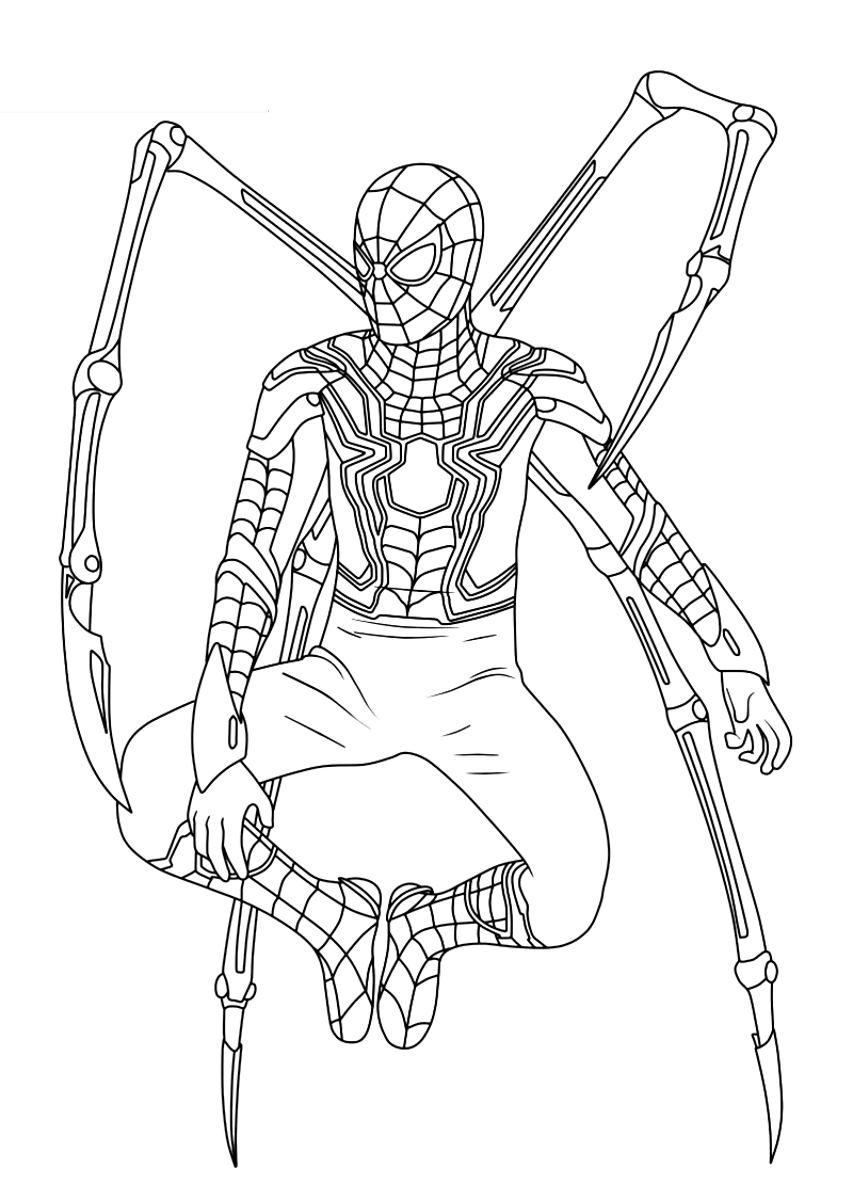 Disegno 04 di Iron Spider da stampare e colorare