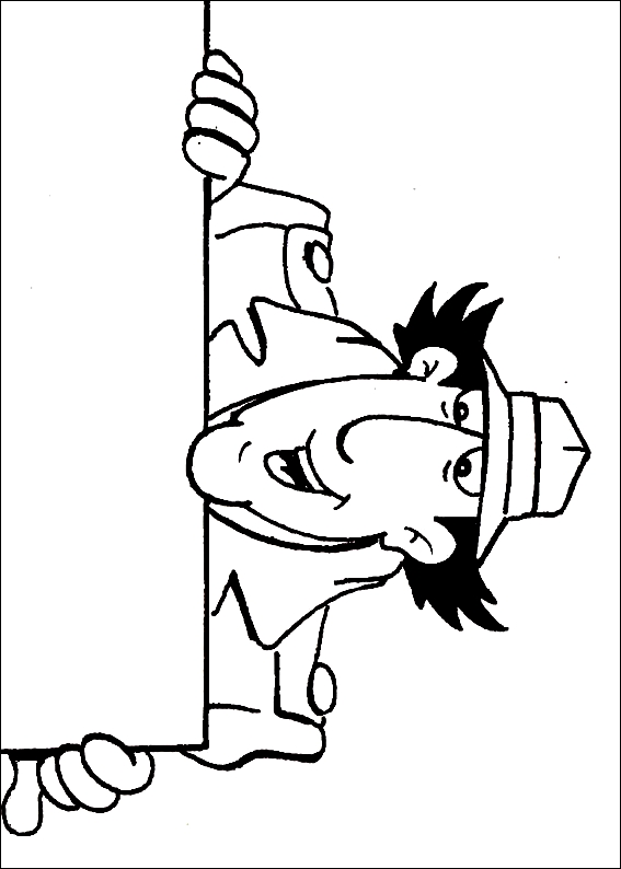 Drawing 4 of the Inspector Gadget to print and color