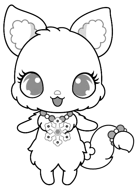 Drawing 7 from Jewelpet coloring page to print and coloring