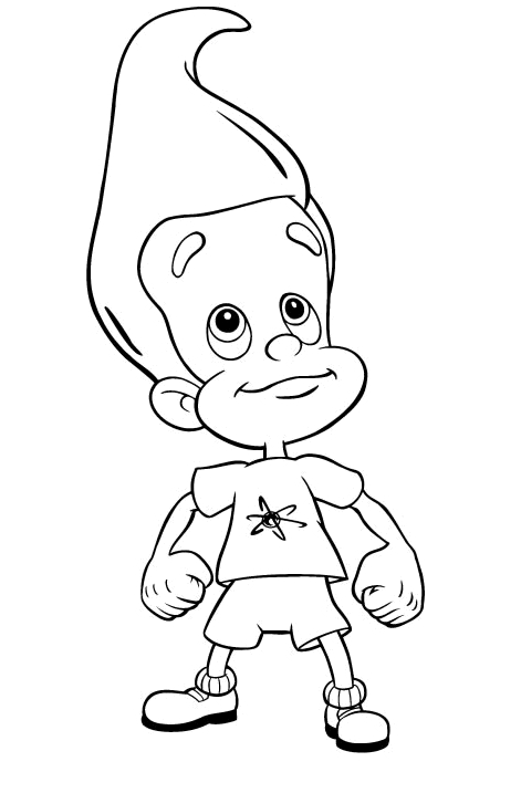 Jimmy Neutron   coloring page to print and coloring - Drawing 1