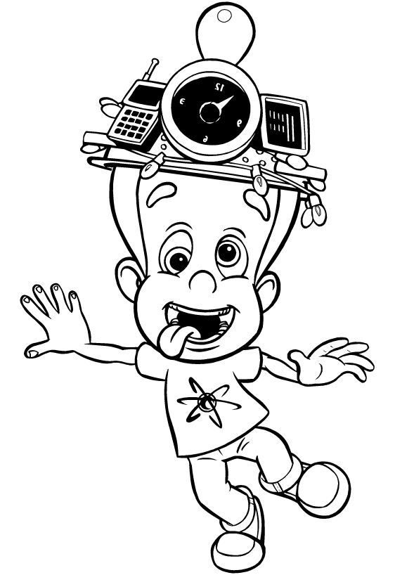 Jimmy Neutron   coloring page to print and coloring - Drawing 2