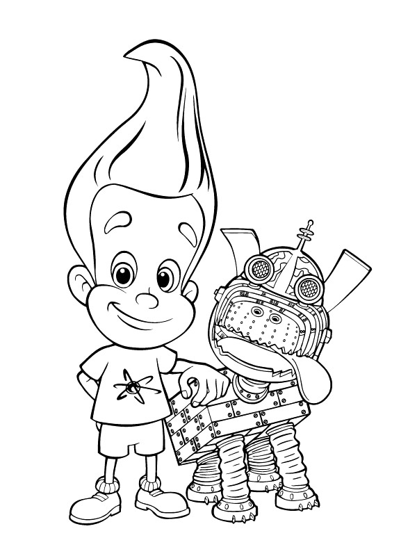 Jimmy Neutron   coloring page to print and coloring - Drawing 3