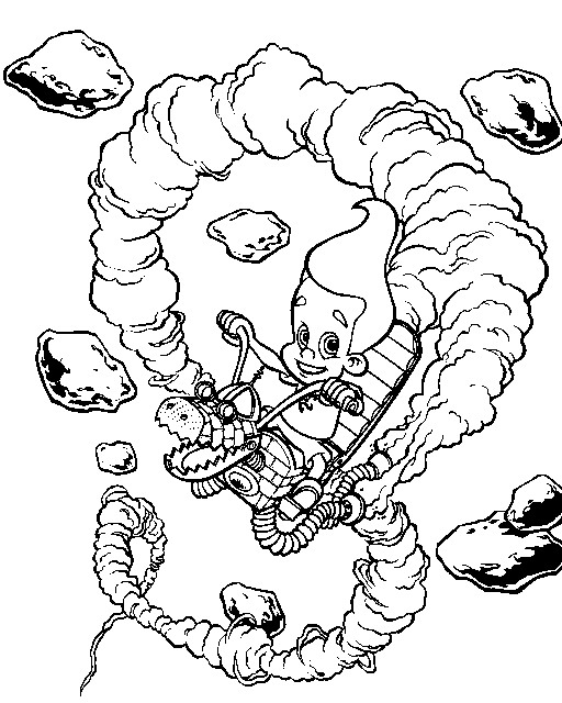 Jimmy Neutron 4 dibujo para imprimir y colorear