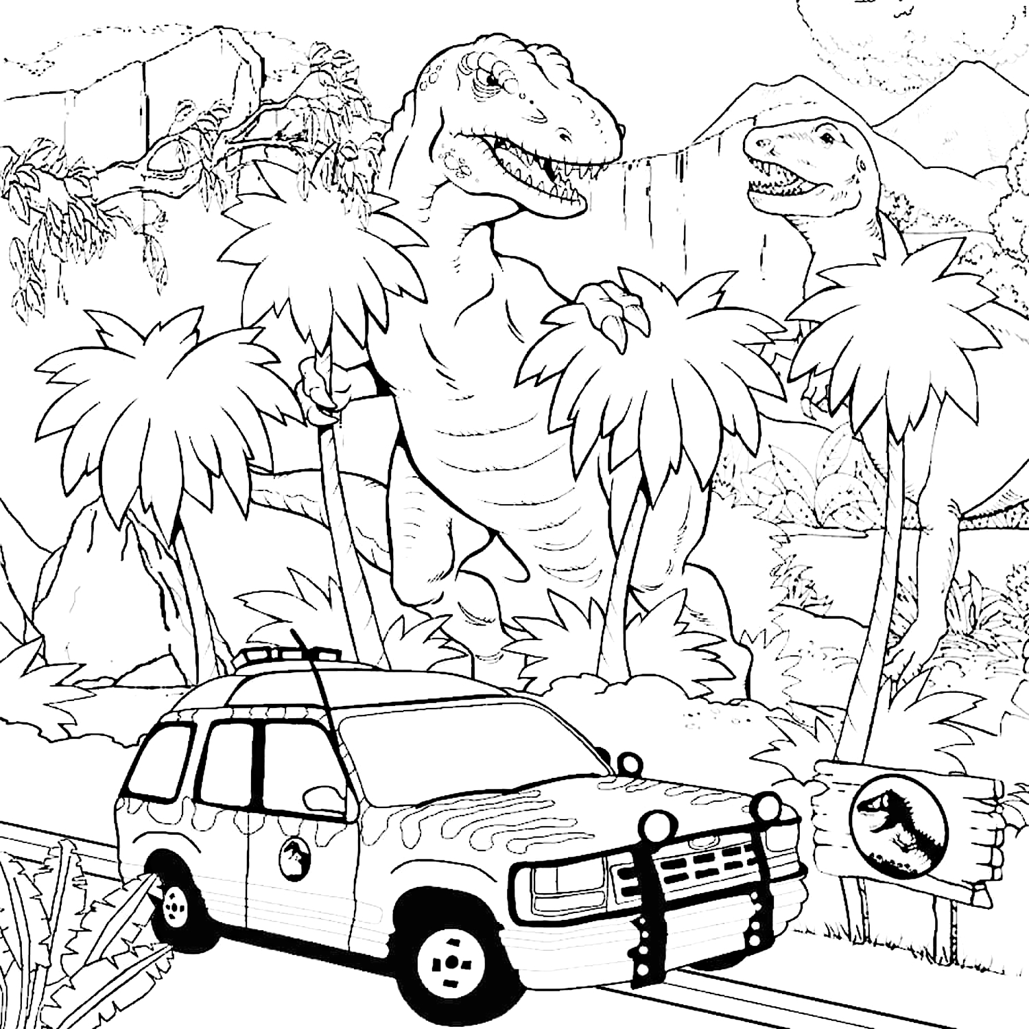 Coloriage Jurassic World à imprimer et colorier - Dessin 22