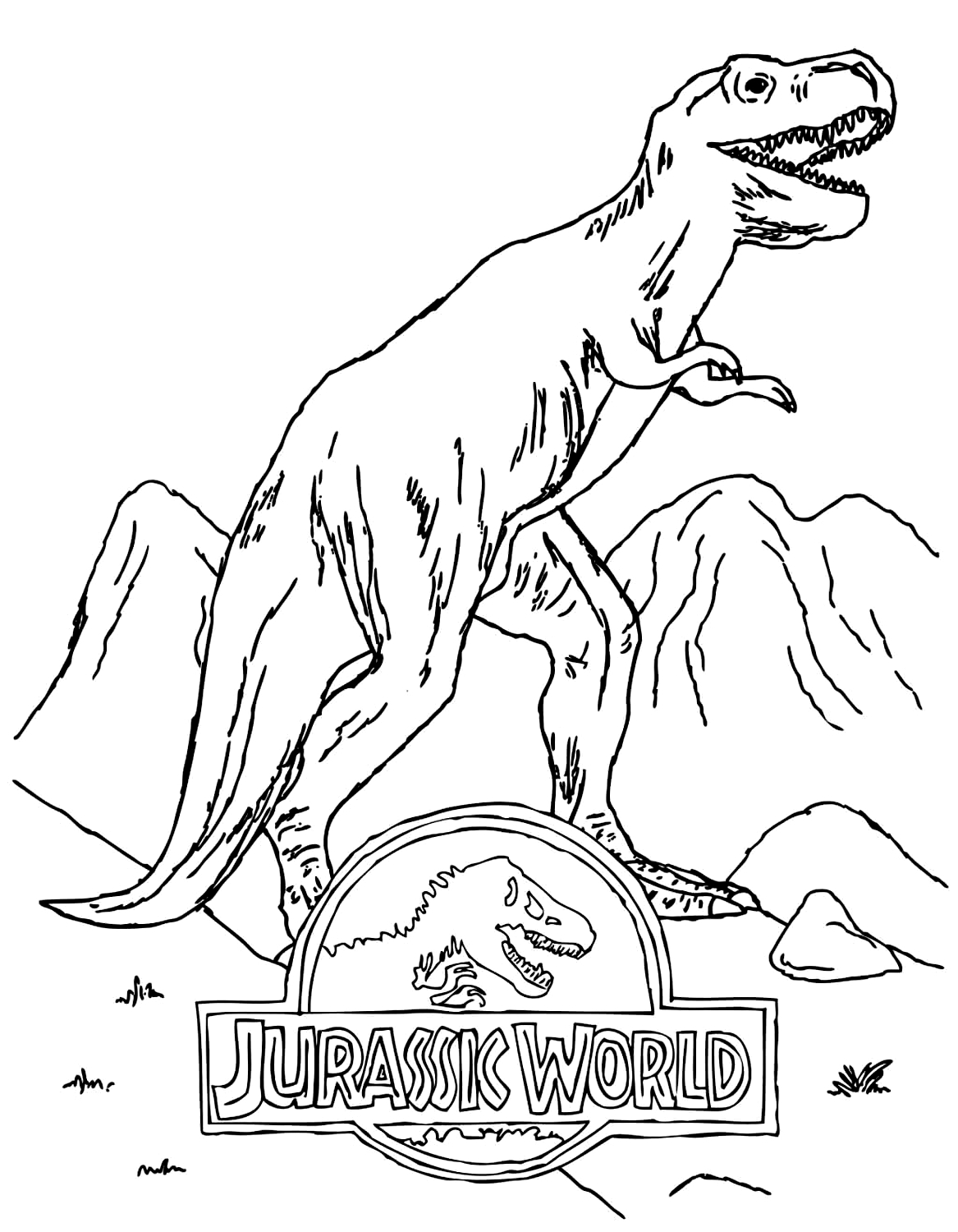 Desenho 32 de Jurassic World para imprimir e colorir