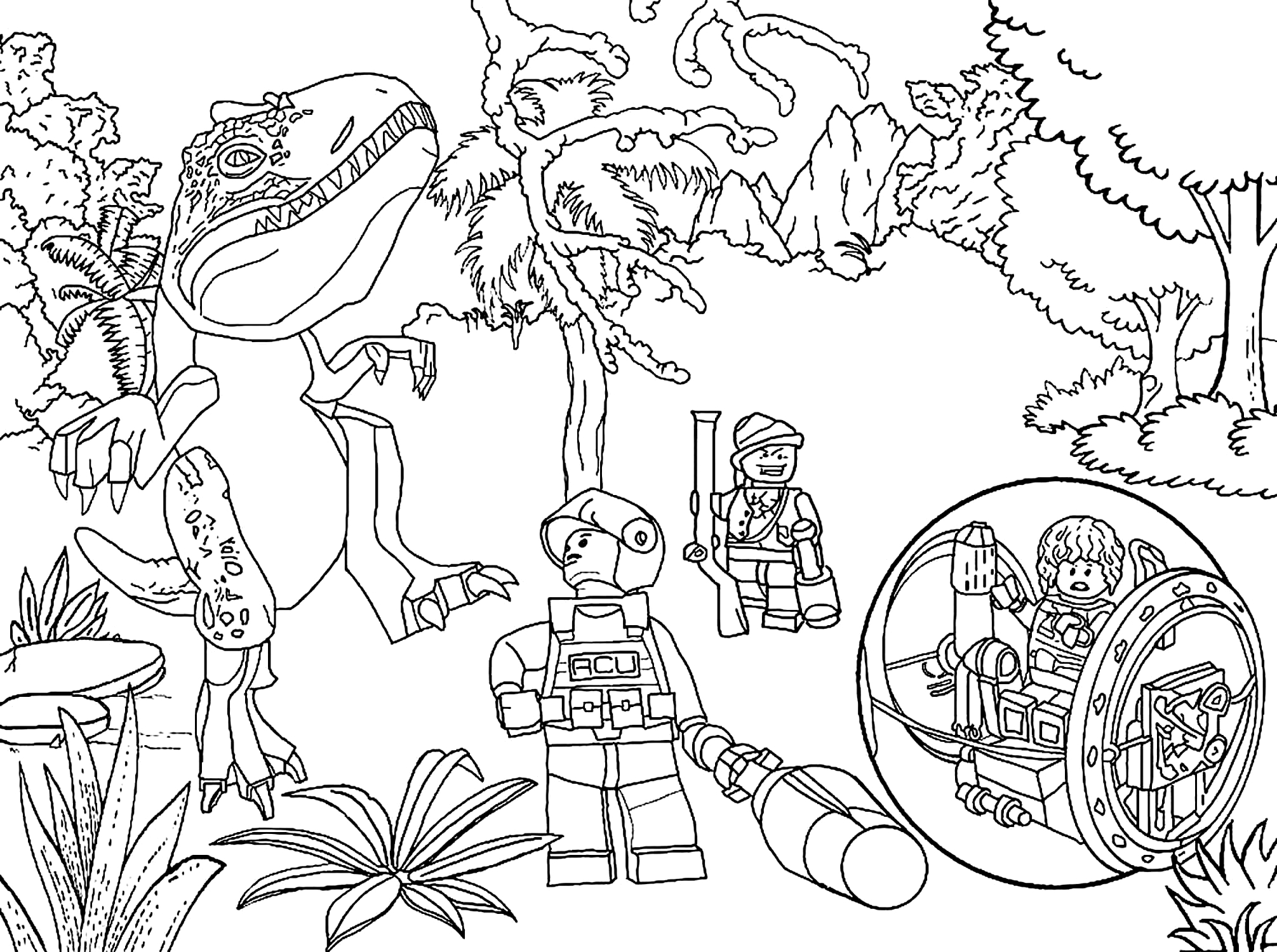 Disegno 34 di Jurassic World da stampare e colorare