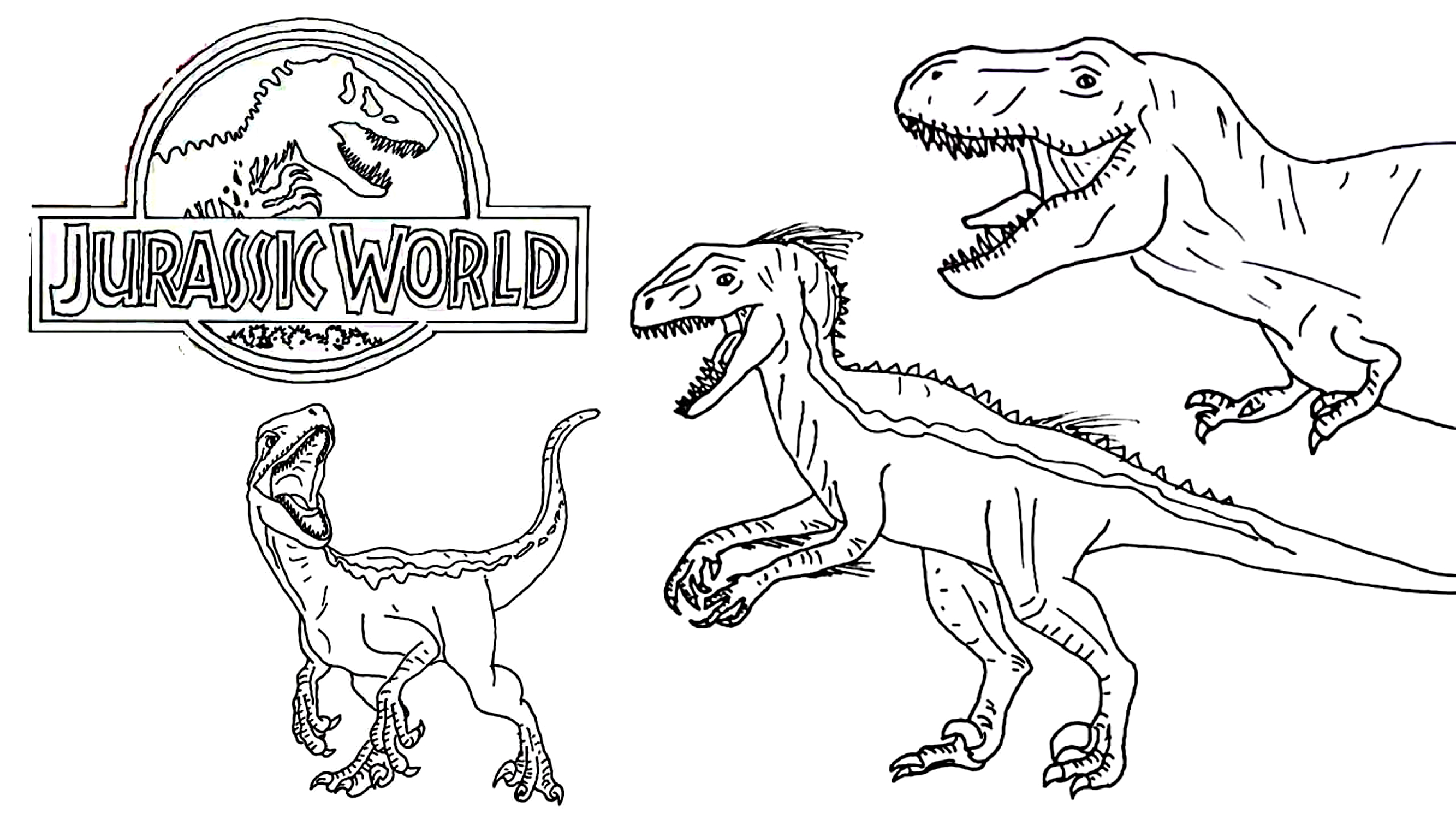 Desenho 38 de Jurassic World para imprimir e colorir