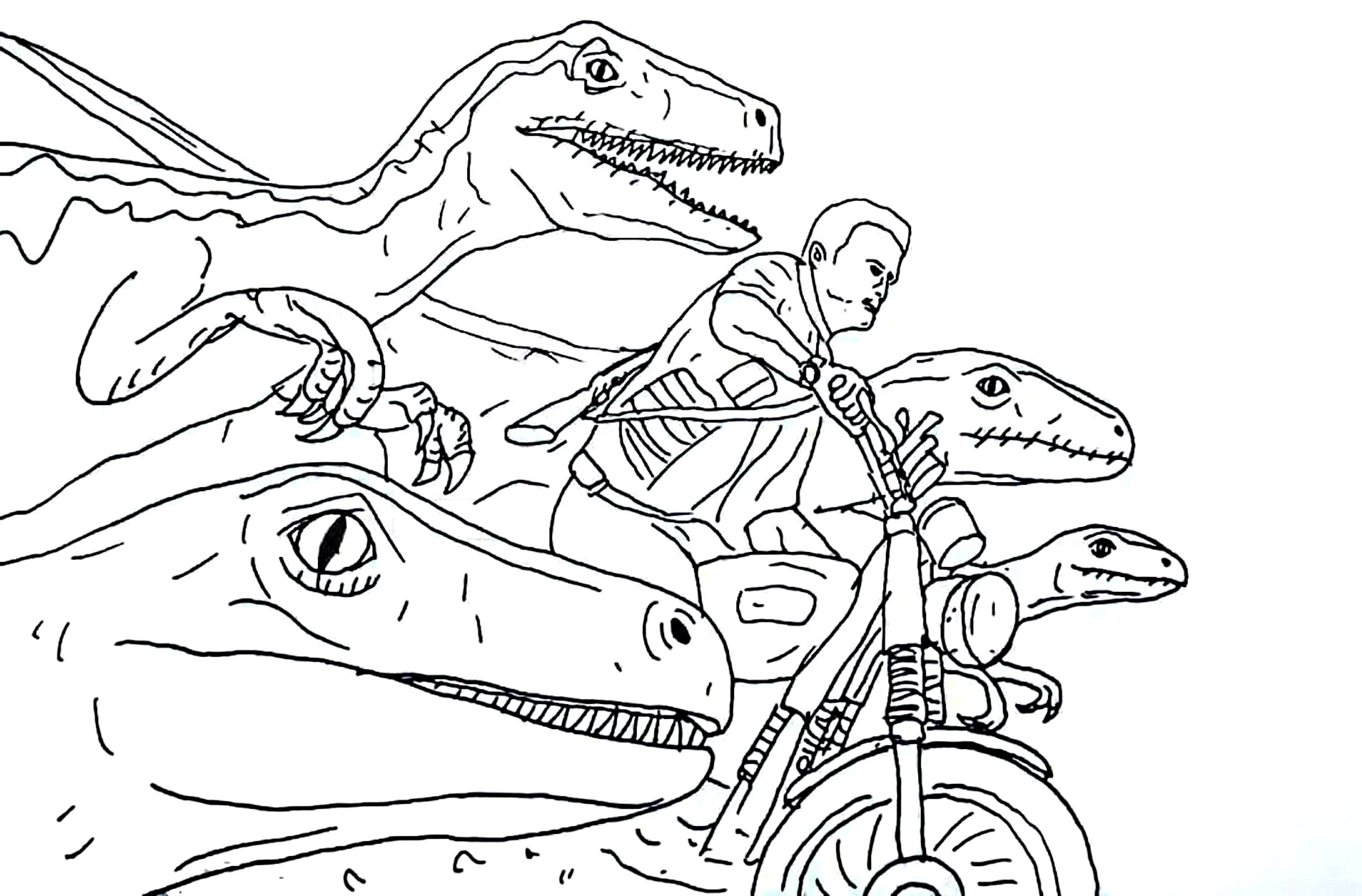 Desenho 39 de Jurassic World para imprimir e colorir