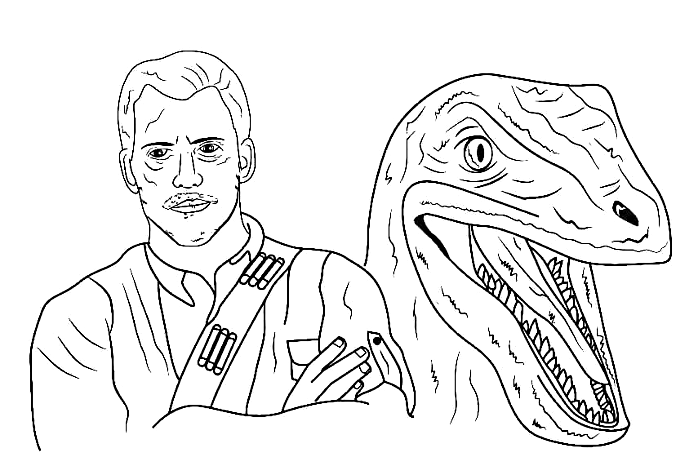 Desenho 43 de Jurassic World para imprimir e colorir