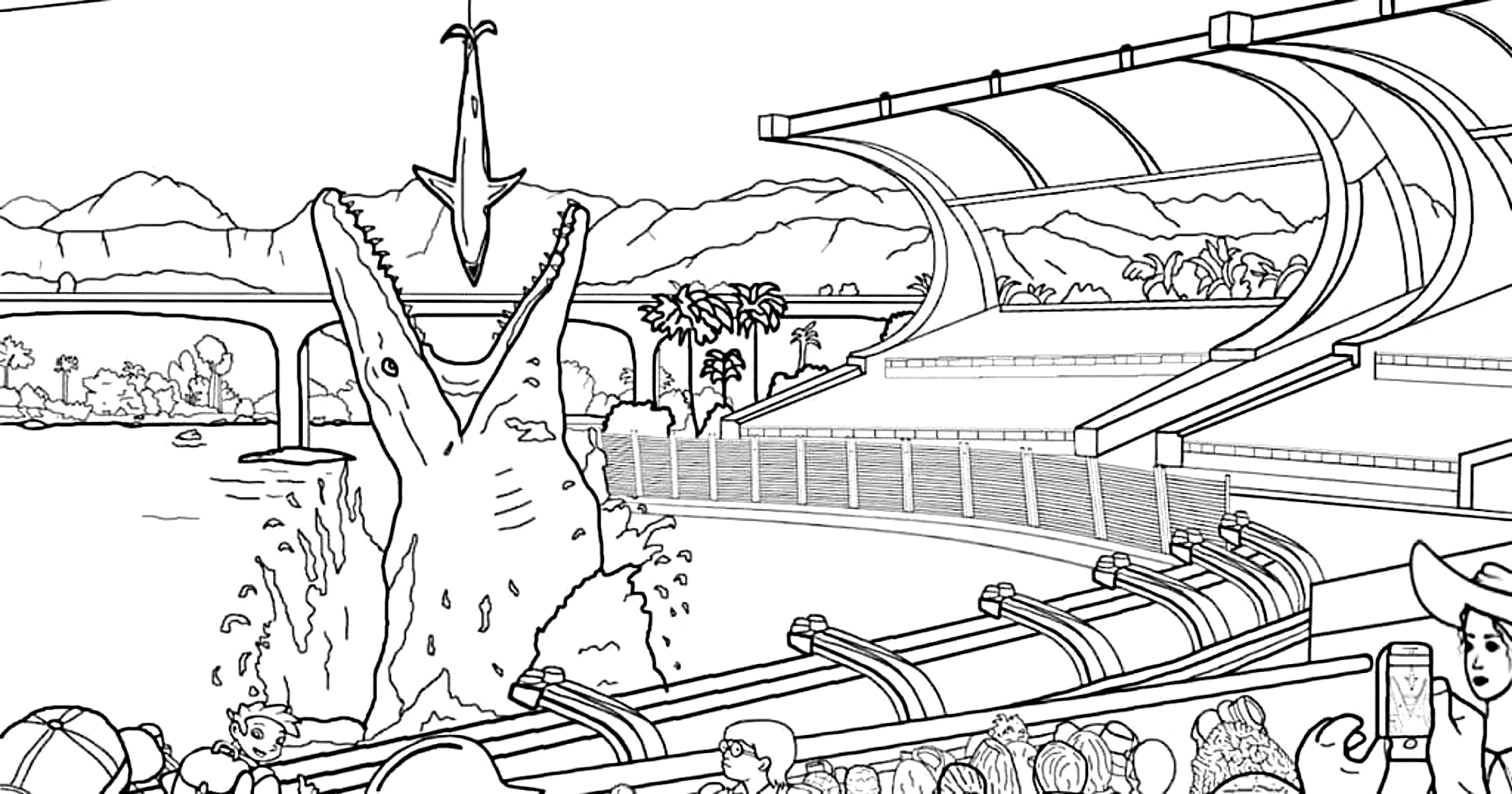 Desenho 46 de Jurassic World para imprimir e colorir