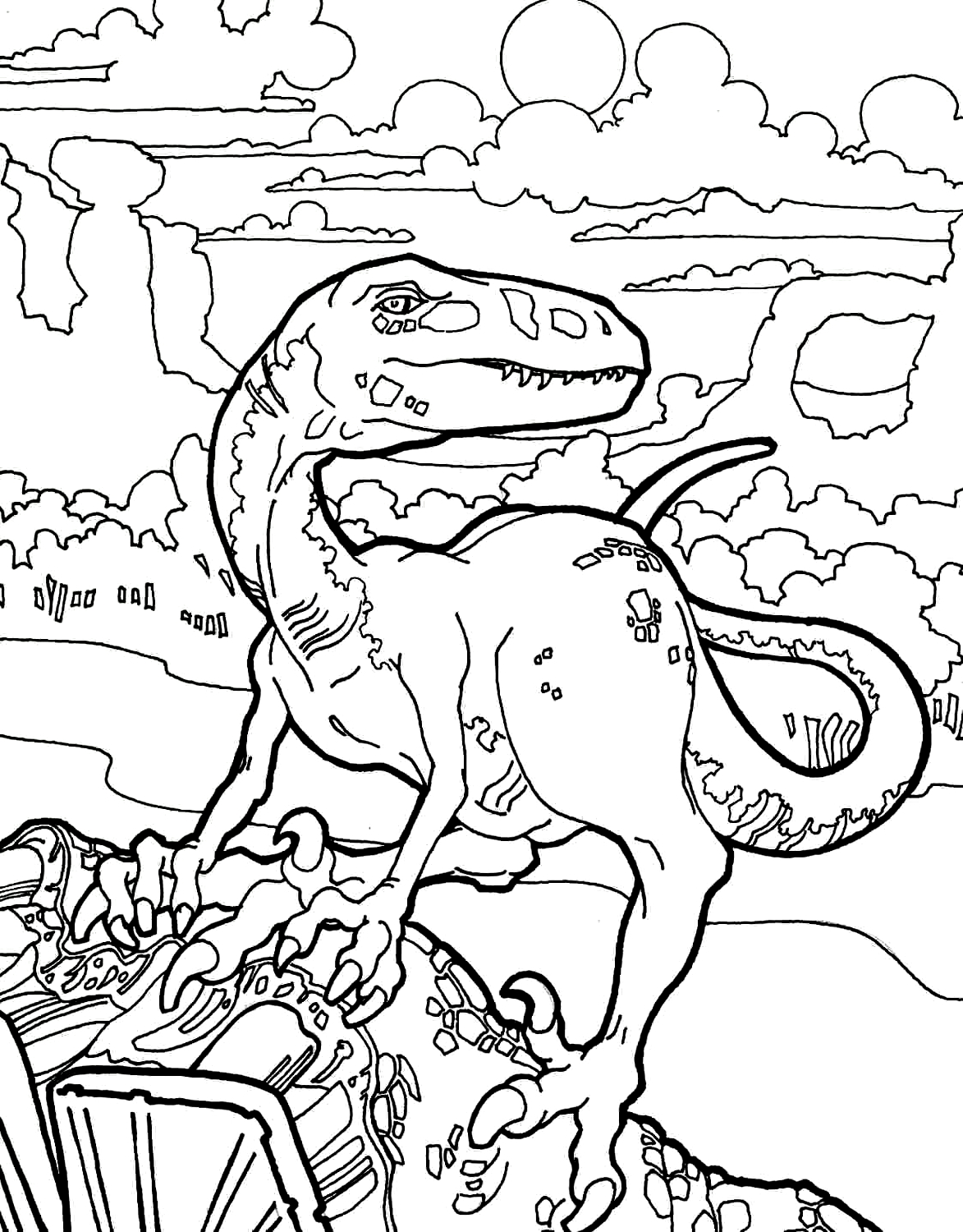 Dibujo 50 de Jurassic World para imprimir y colorear
