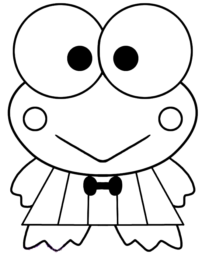Drawing 2 of Keroppi to print and color