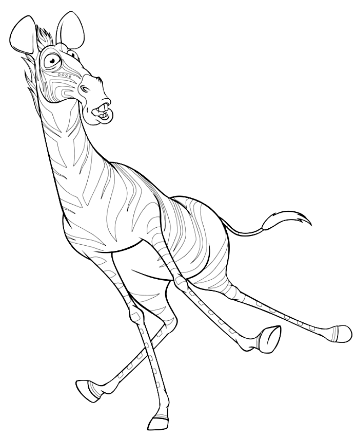 Drawing 5 from Khumba coloring page to print and coloring