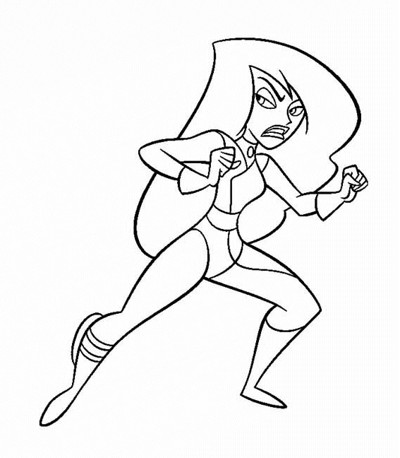 Kim Possible   coloring page to print and coloring - Drawing 5