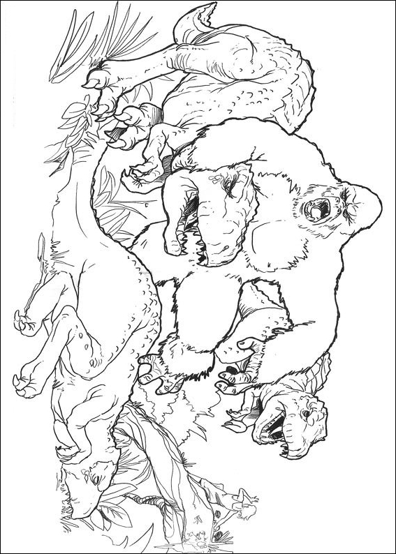 Dibujo 03 de King Kong para imprimir y colorear