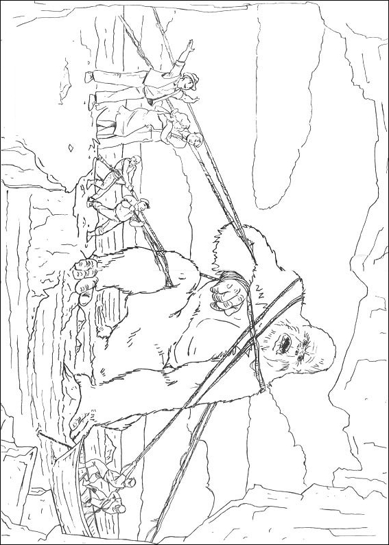 Dibujo 04 de King Kong para imprimir y colorear
