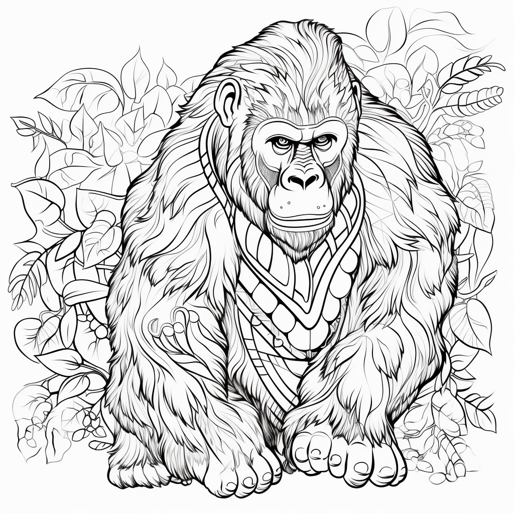 Desenho 35 de King Kong para imprimir e colorir