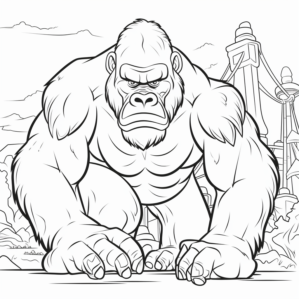 Ausmalbilder King Kong 46  zum Drucken und Frben