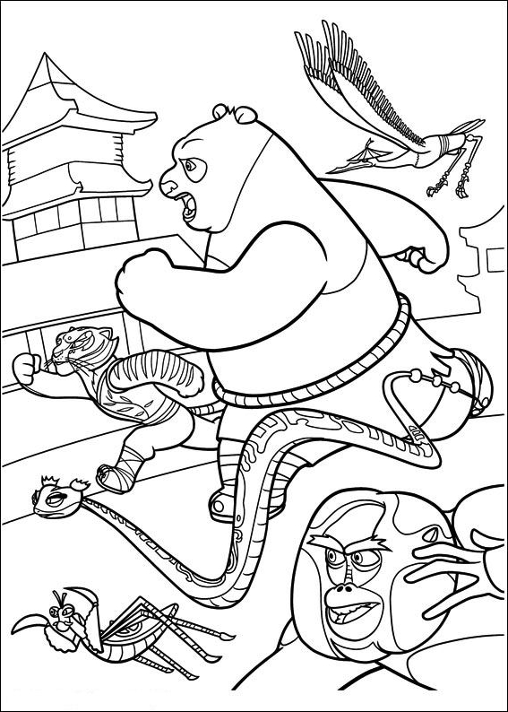 Dibujo 5 de Kung Fu Panda 2  para imprimir y colorear