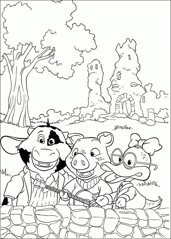 Dibujo 6 de The Adventures of Piggley Winksda print and color