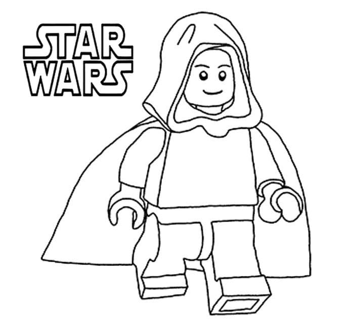 Dibujo de Star Wars 01 de Lego Star Wars para imprimir y colorear