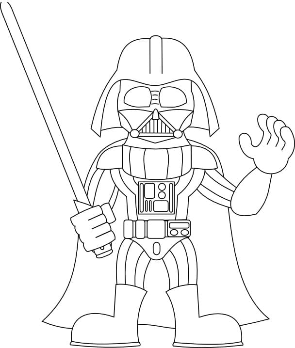 Dibujo de Star Wars 02 de Lego Star Wars para imprimir y colorear