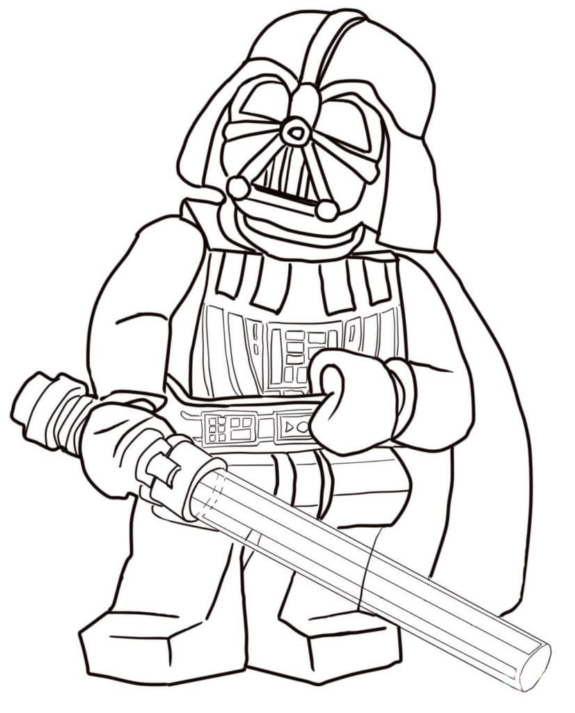 Dibujo de Star Wars 09 de Lego Star Wars para imprimir y colorear