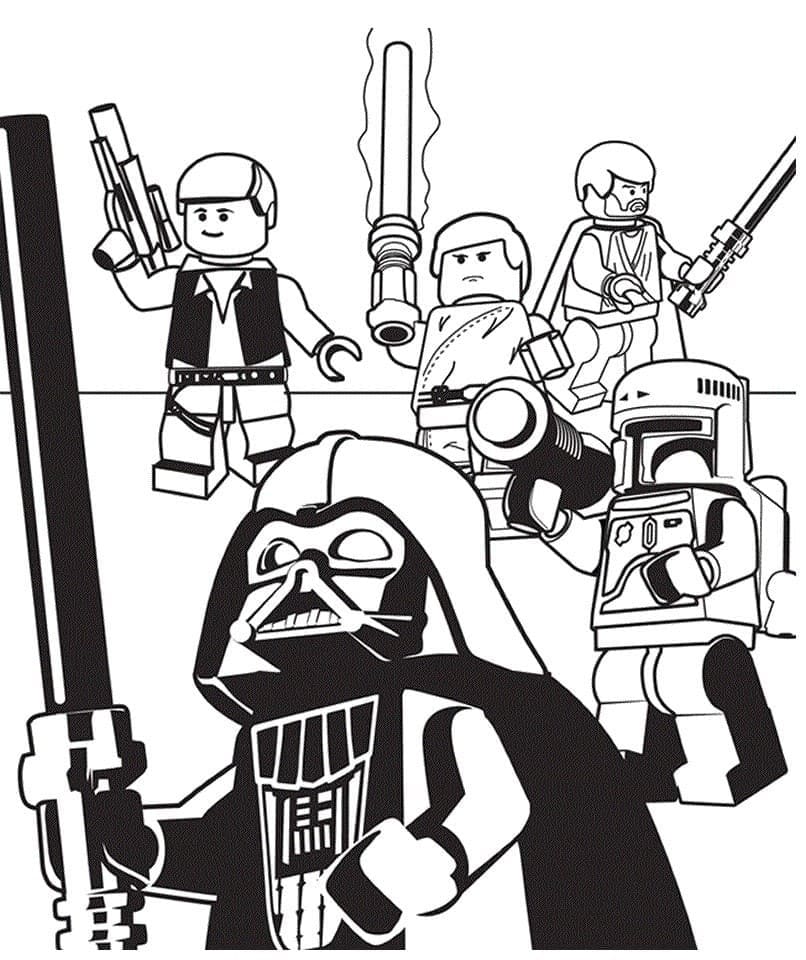 Dibujo de Star Wars 21 de Lego Star Wars para imprimir y colorear