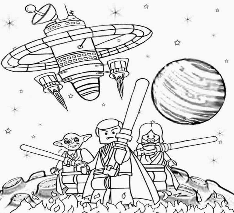 Dibujo de Star Wars 27 de Lego Star Wars para imprimir y colorear