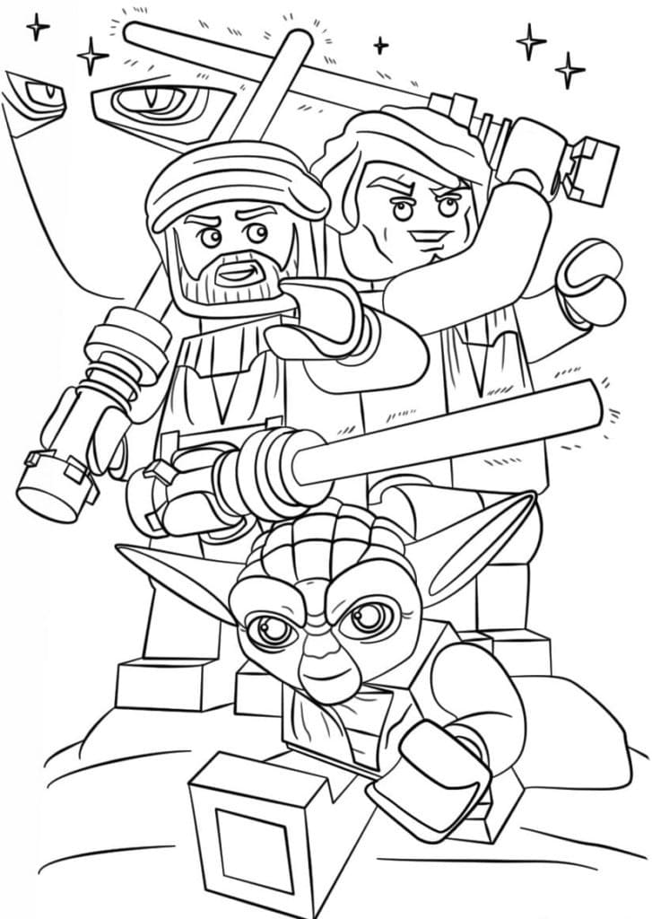 Drawing of Star Wars 32 from Lego Star Wars to print and coloring