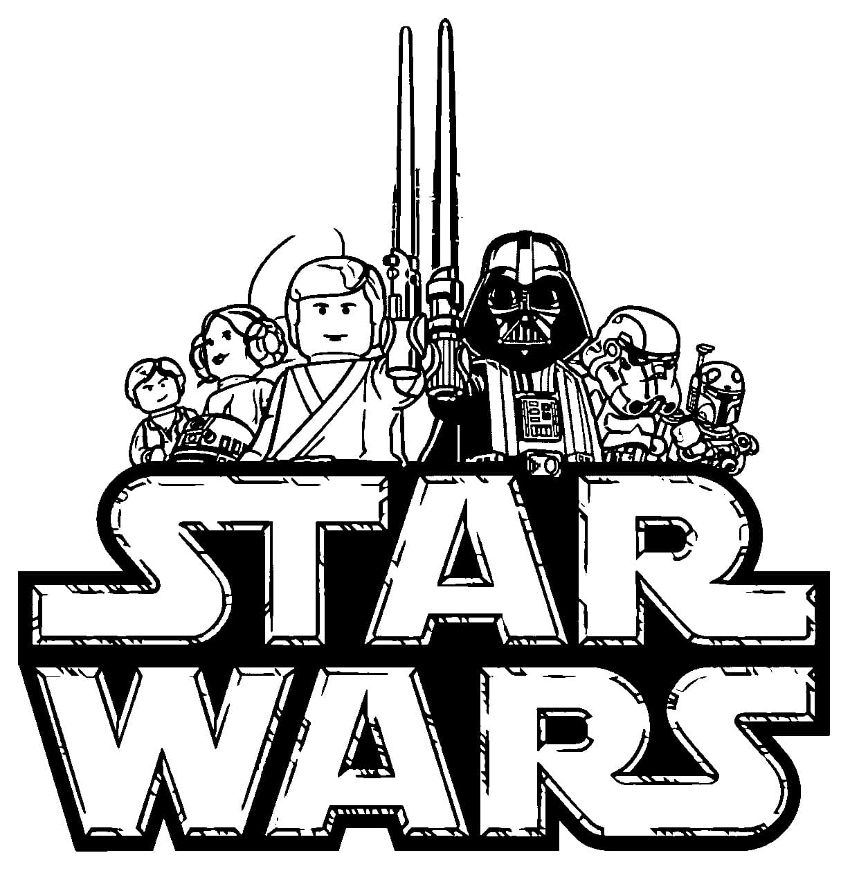 Disegno di Star Wars 42 di Lego Star Wars da stampare e colorare