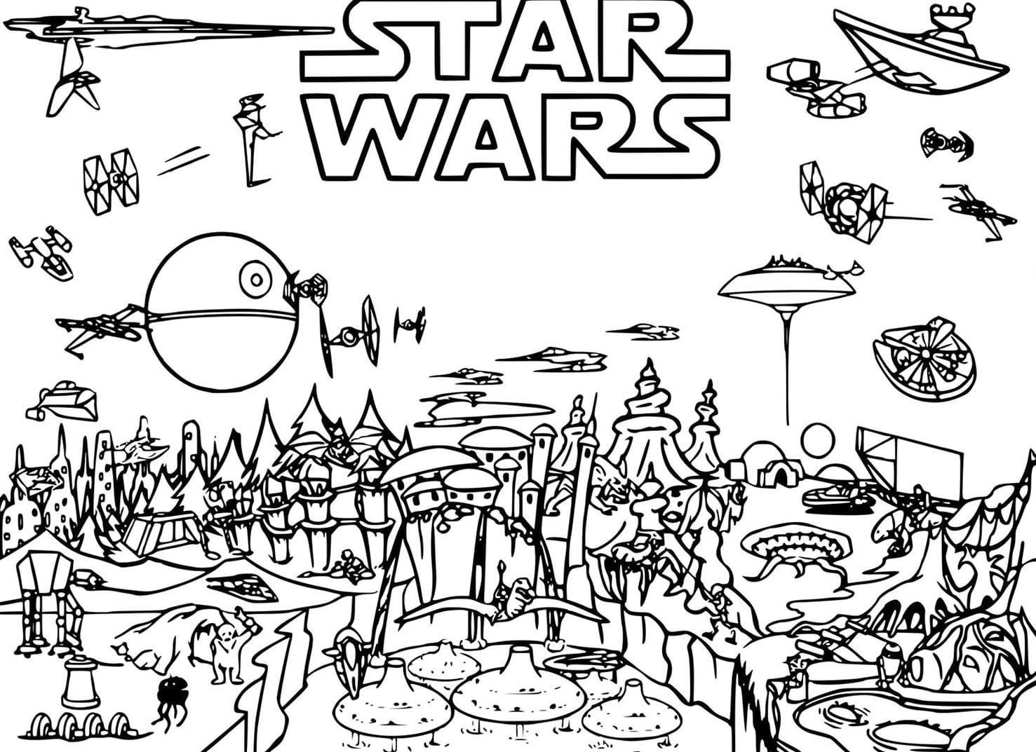Dessin de Star Wars 43 de Lego Star Wars à imprimer et colorier