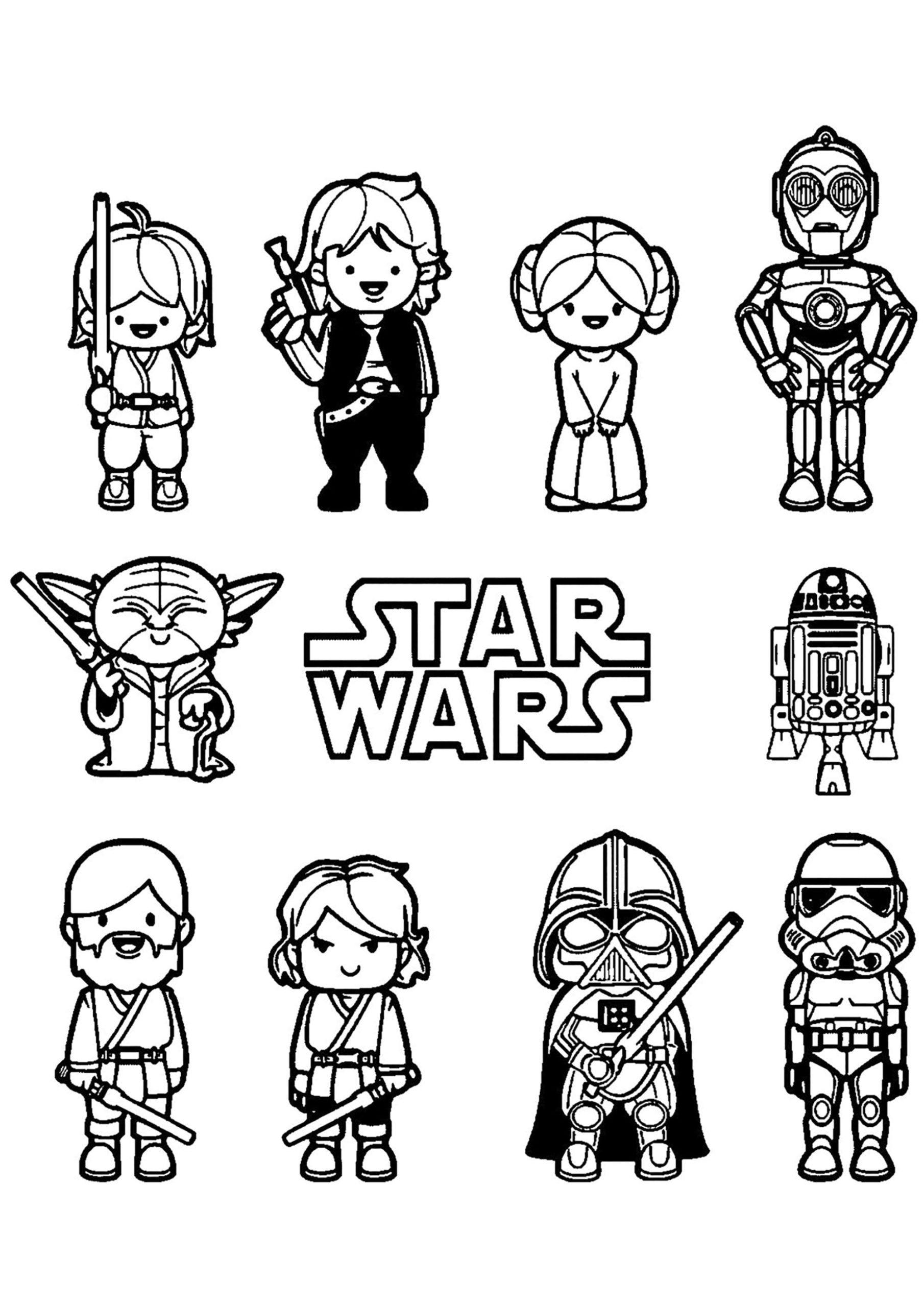 Coloriage de Star Wars 44 de Lego Star Wars  imprimer et colorier