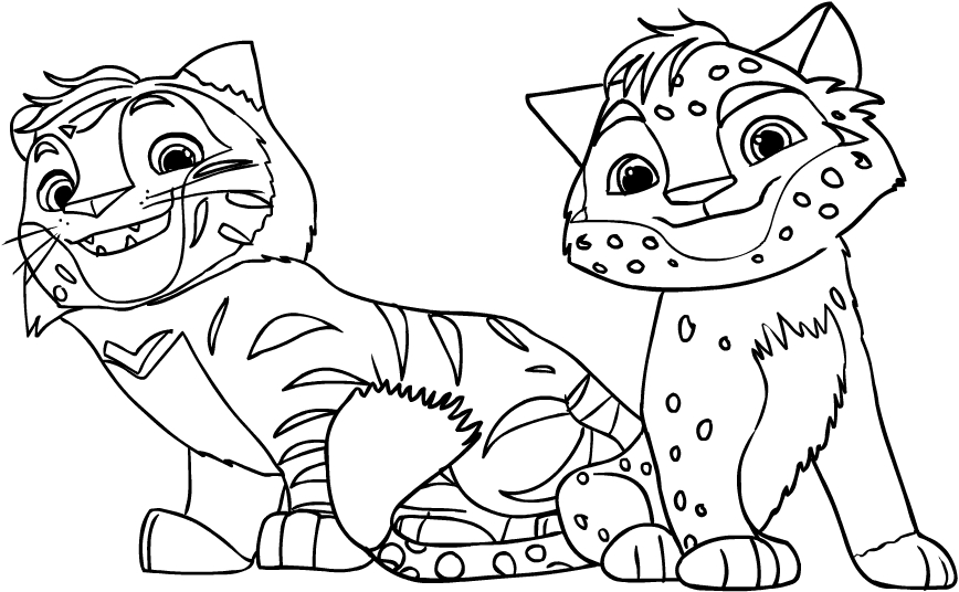 Leo & Tig 1 dibujo para imprimir y colorear