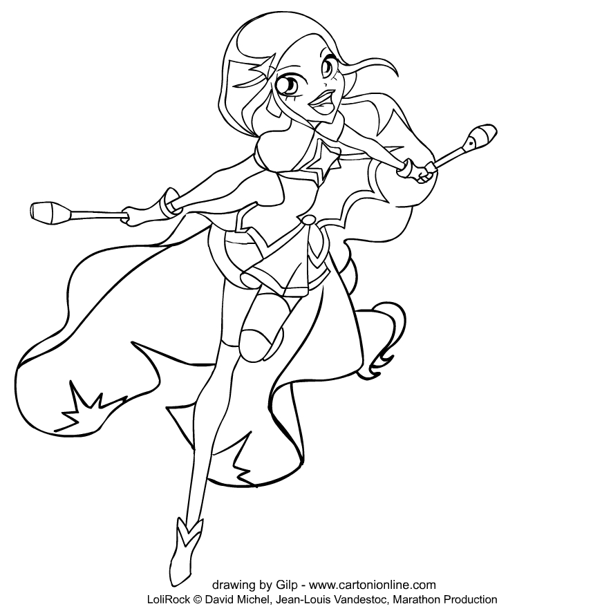 Carissa from LoliRock coloring page to print and coloring