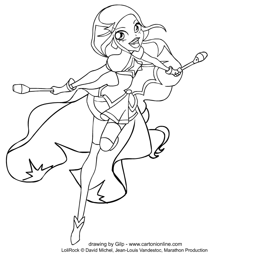 Coloriage de Carissa de LoliRock  imprimer et colorier