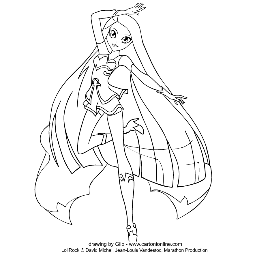 Dibujo de Lyna  de LoliRock para imprimir y colorear