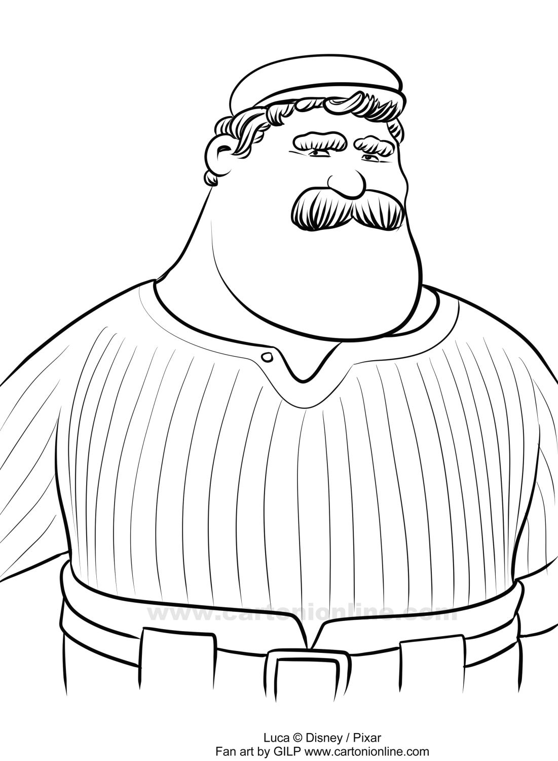 Massimo Marcovaldo Luca (Disney/Pixar) coloring page to print and coloring