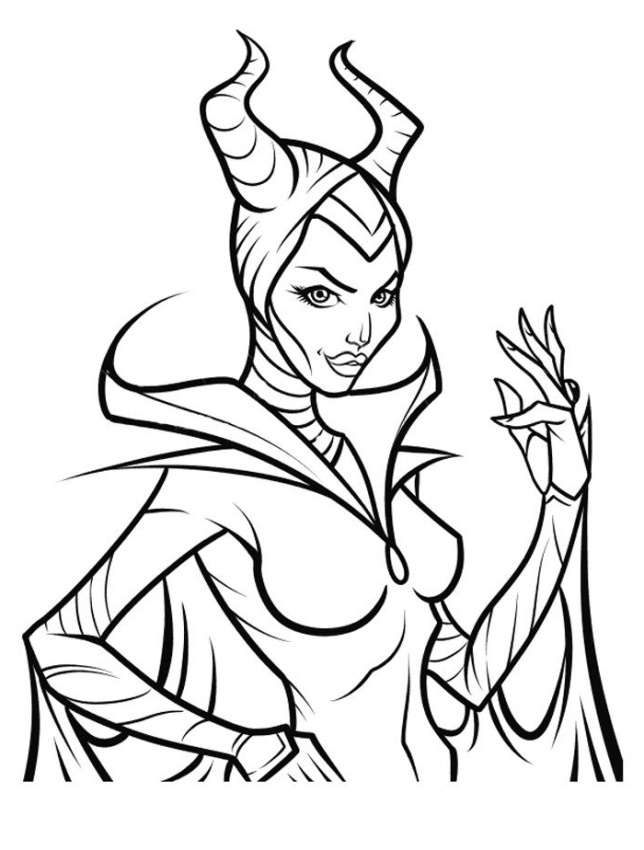 Maleficent drawing 6 to print and color