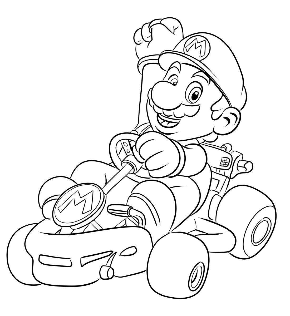 Disegno 02 di Mario Kart da stampare e colorare