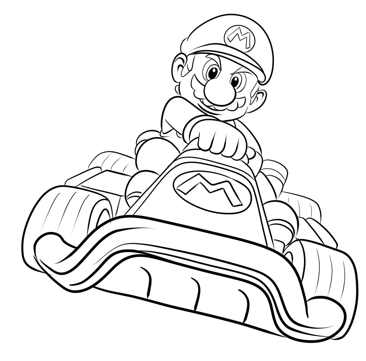 Dibujo 03 de Mario Kart para colorear