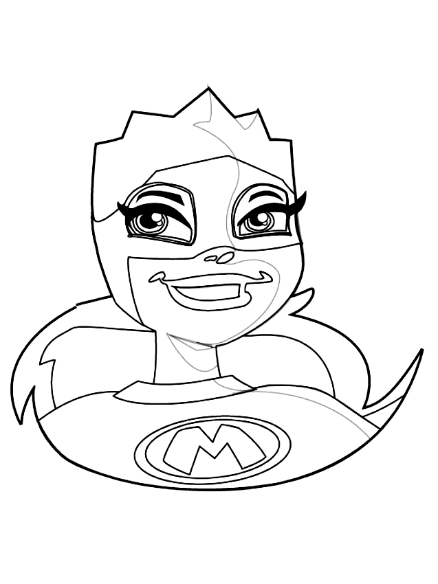 Drawing 5 from Mega Mindy coloring page to print and coloring