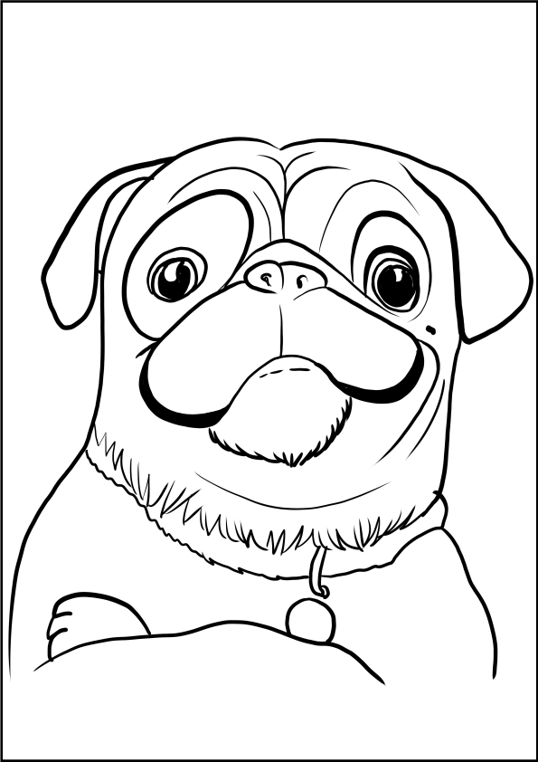 مايك الكلب الرسم 1 للطباعة واللون